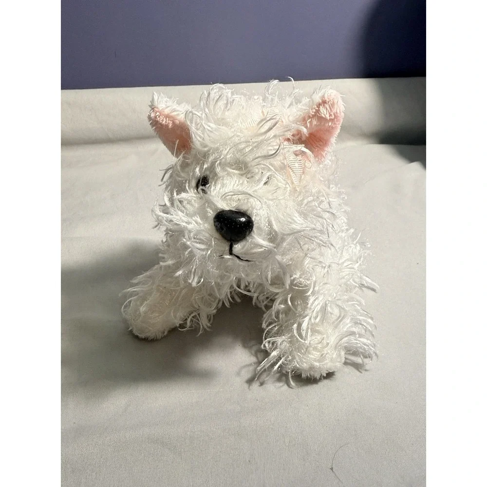 Ganz Webkinz Lil' White Terrier Stuffed Animal Soft Plush Great Condition